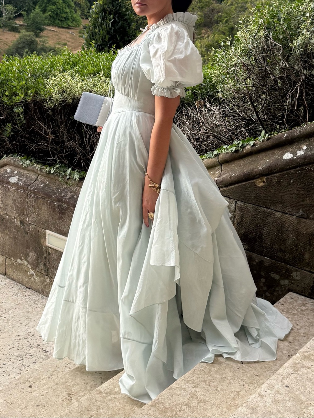 Selkie Teardrop Portrait of a Lady Gown. Worn once. Professionally dry cleaned.